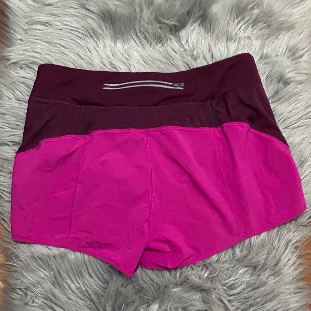 Athleta Track This Run Athletic Shorts Women Electric Fuchsia Size Large - Picture 3 of 4